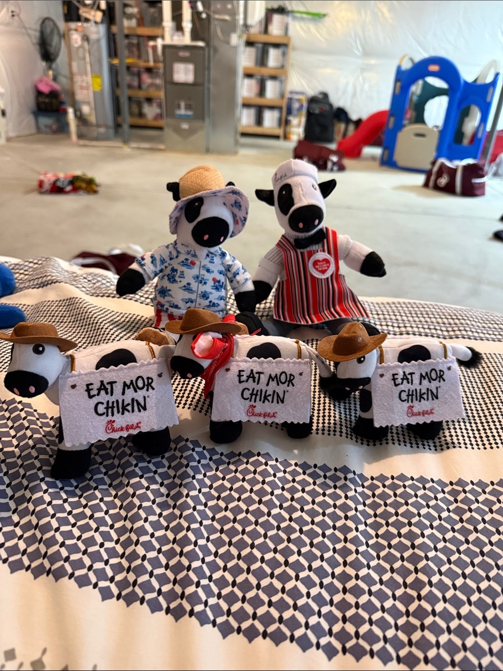 Chick-Fil-A Plush Cow Toy Bundle of 5 Stuffed Animal Cows